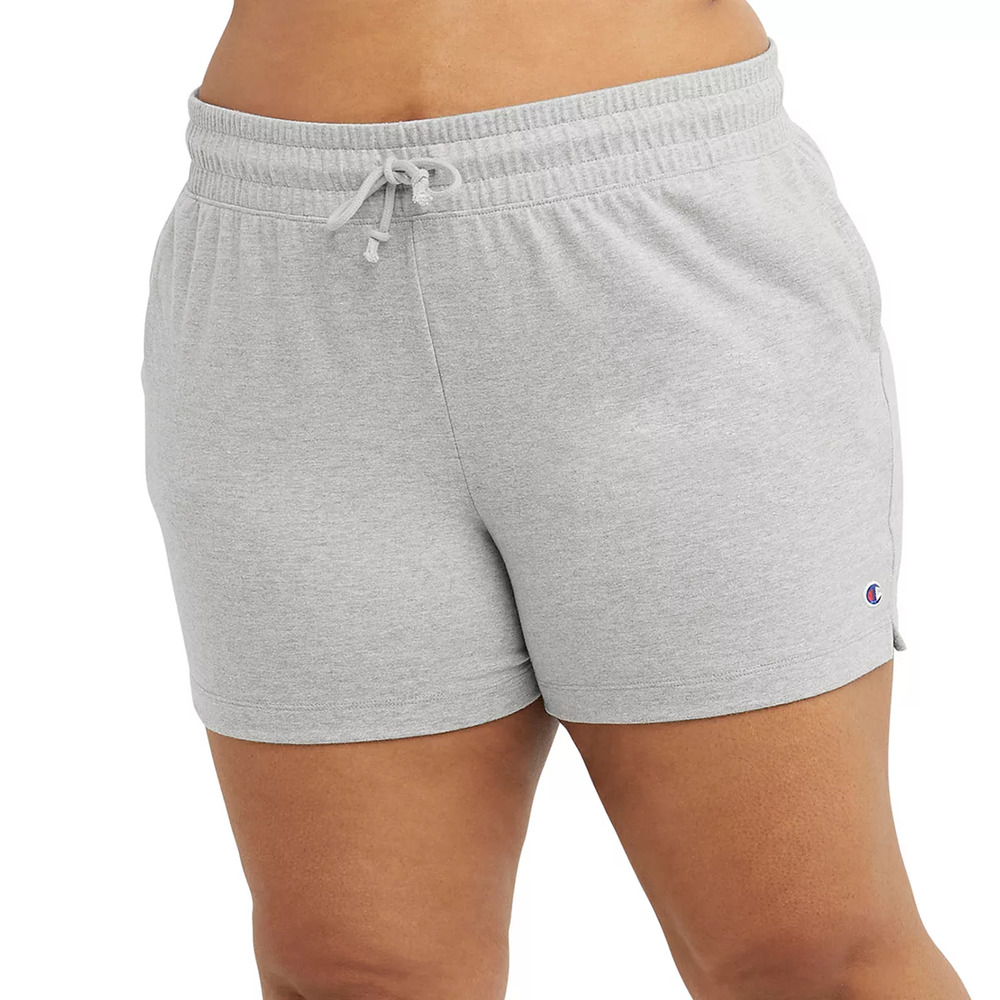 Champion Women's 5" Midrise Shorts w/ Pockets Plus Size 2X Gray